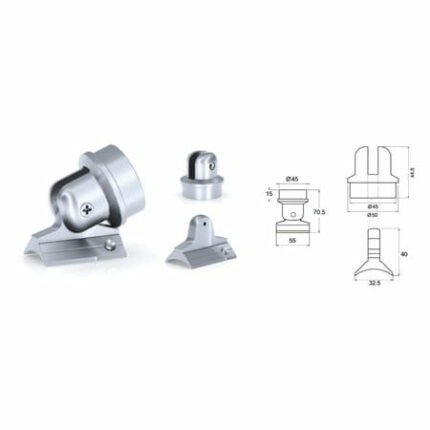 στήριγμα κουπαστής σπαστό Φ50>Φ50 (κωδικός: 620-2027)