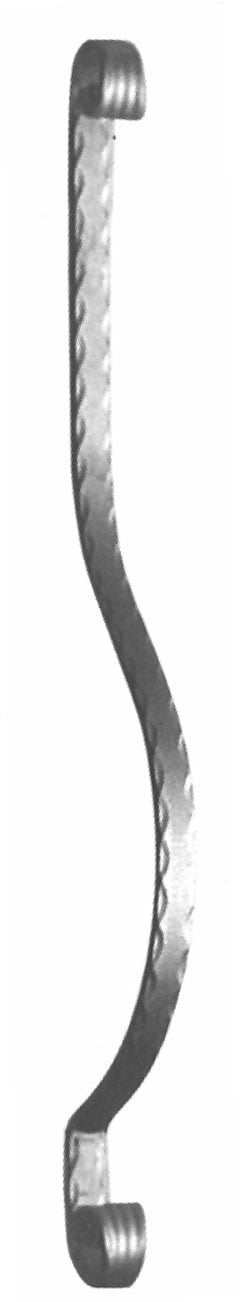 Κοιλιά από σφυρήλατη λάμα με γύρισμα κουταλάκι επάνω και κάτω (126-05)