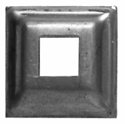 Sheet metal rosette with socket from 12X12mm to 25X25mm (Codes from 214-01601 to 214-01606)