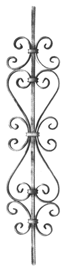 Στοιχείο παραδοσιακό με καράβολα φτιαγμένο από τετράγωνο μασίφ σίδερο και λάμα (κωδικός: 300-04301)