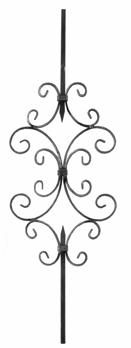 Στοιχείο παραδοσιακό με καράβολα φτιαγμένο από τετράγωνο μασίφ σίδερο και λάμα (κωδικός: 300-04303)