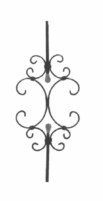 Στοιχείο παραδοσιακό με καράβολα φτιαγμένο από τετράγωνο μασίφ σίδερο και λάμα (κωδικός: 300-04304)