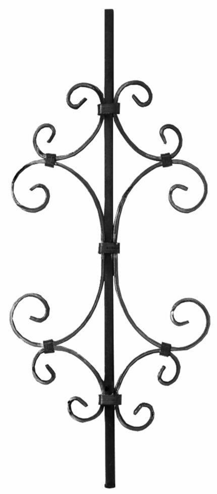 Στοιχείο παραδοσιακό με καράβολα φτιαγμένο από τετράγωνο μασίφ σίδερο και λάμα (κωδικός: 300-04305)