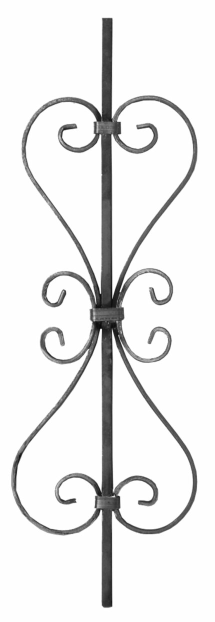 Στοιχείο παραδοσιακό με καράβολα φτιαγμένο από τετράγωνο μασίφ σίδερο και λάμα (κωδικός: 300-04307)