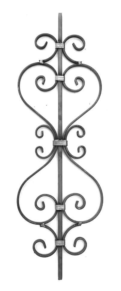 Στοιχείο παραδοσιακό με καράβολα φτιαγμένο από τετράγωνο μασίφ σίδερο και λάμα (κωδικός: 300-04308)