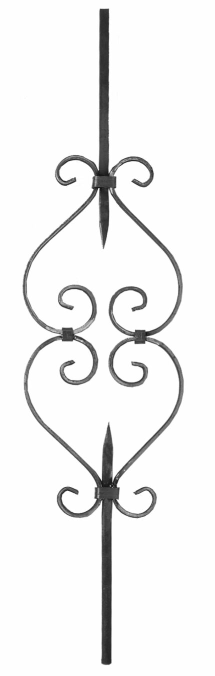 Στοιχείο παραδοσιακό με καράβολα φτιαγμένο από τετράγωνο μασίφ σίδερο και λάμα (κωδικός: 300-04501)