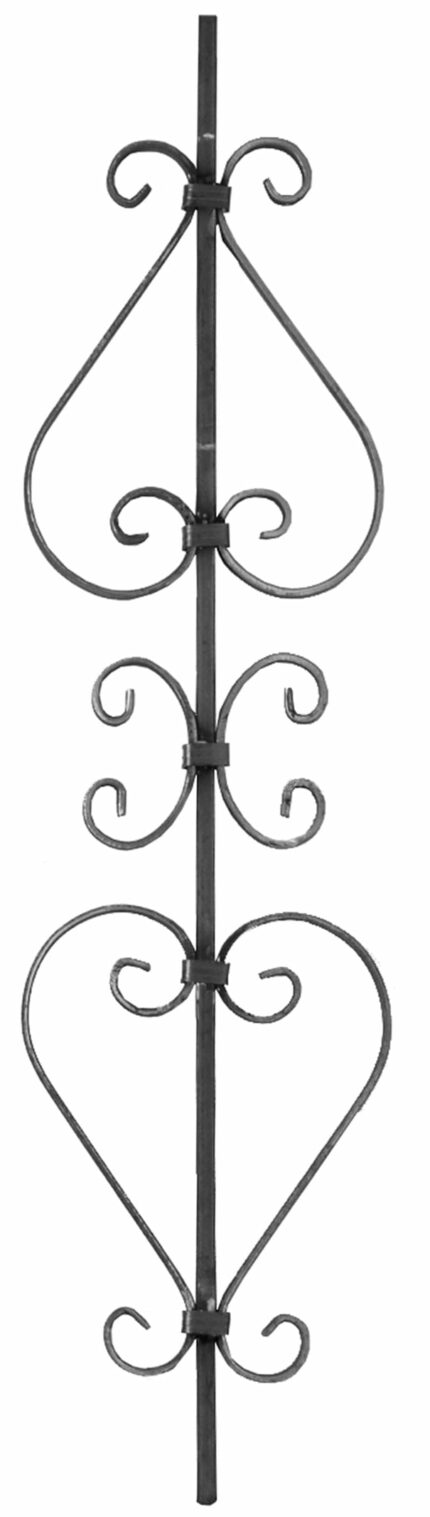 Στοιχείο παραδοσιακό με καράβολα φτιαγμένο από τετράγωνο μασίφ σίδερο και λάμα (κωδικός: 300-04503)