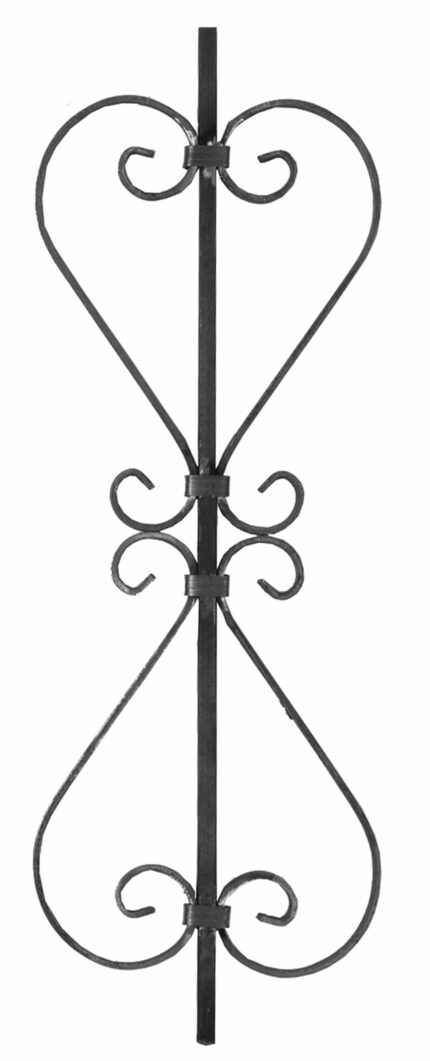 Στοιχείο παραδοσιακό με καράβολα φτιαγμένο από τετράγωνο μασίφ σίδερο και λάμα (κωδικός: 300-04504)