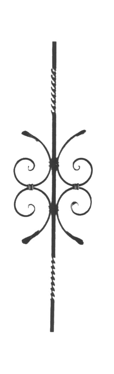 Στοιχείο παραδοσιακό με καράβολα φτιαγμένο από τετράγωνο μασίφ σίδερο και λάμα (κωδικός: 300-04603)