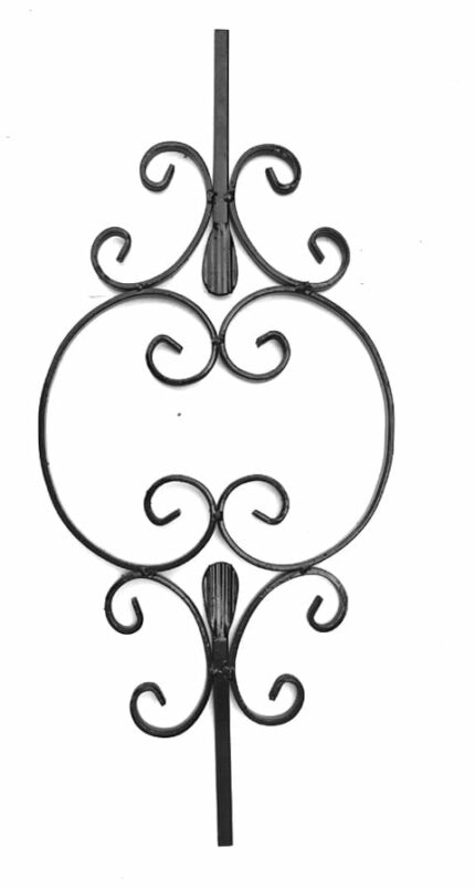 Στοιχείο παραδοσιακό με καράβολα φτιαγμένο από τετράγωνο μασίφ σίδερο και λάμα (κωδικός: 300-04608)