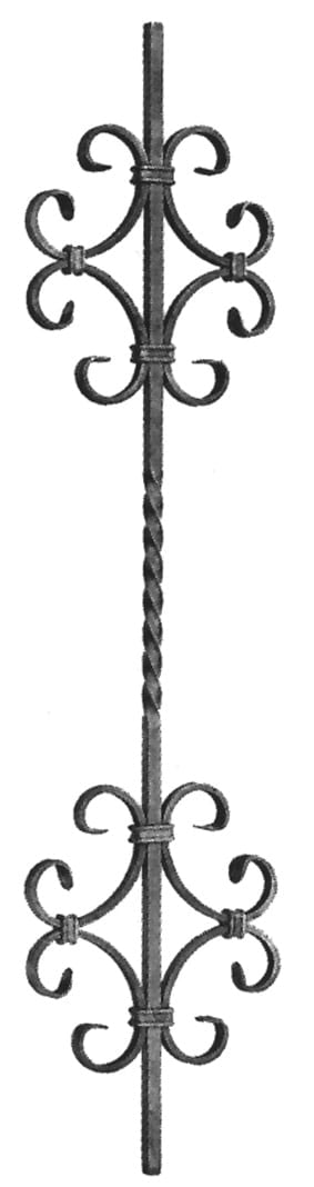 Στοιχείο παραδοσιακό με καράβολα φτιαγμένο από τετράγωνο μασίφ σίδερο και λάμα (κωδικός: 300-04701)