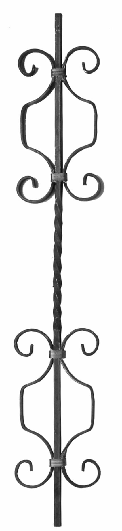 Στοιχείο παραδοσιακό με καράβολα φτιαγμένο από τετράγωνο μασίφ σίδερο και λάμα (κωδικός: 300-04703)