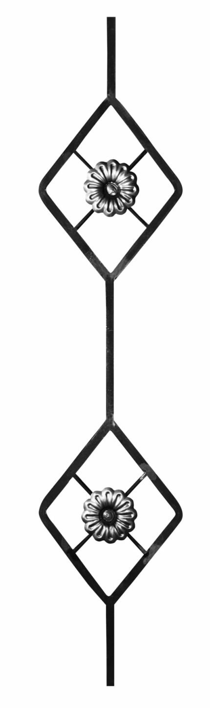 Element with 2 rhombuses with daisies (code: 300-04709)