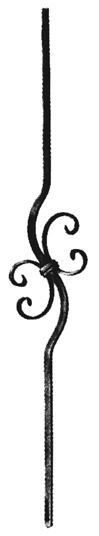 Στοιχείο από τετράγωνο μασίφ σίδερο και καράβολα