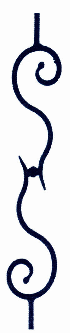 Στοιχείο από στρόγγυλο μασίφ σίδερο με καράβολα