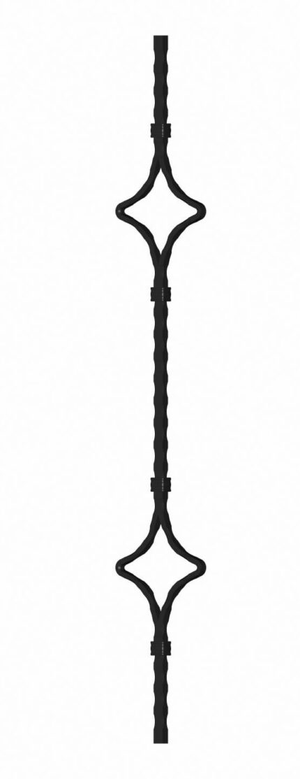 Element of forged frame consisting of 2 carabolae